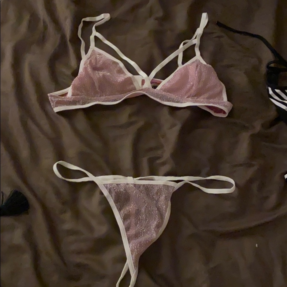 SHEIN pink lingerie set